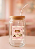 Coffee Stamp Glass Cup