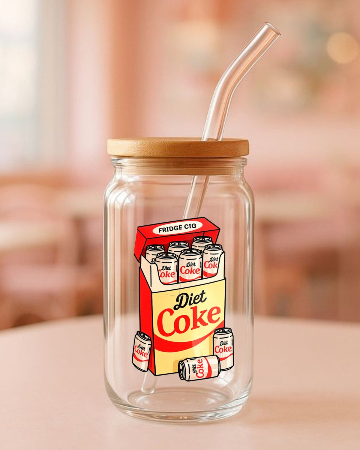 Diet Coke Fridge Cig Glass Cup