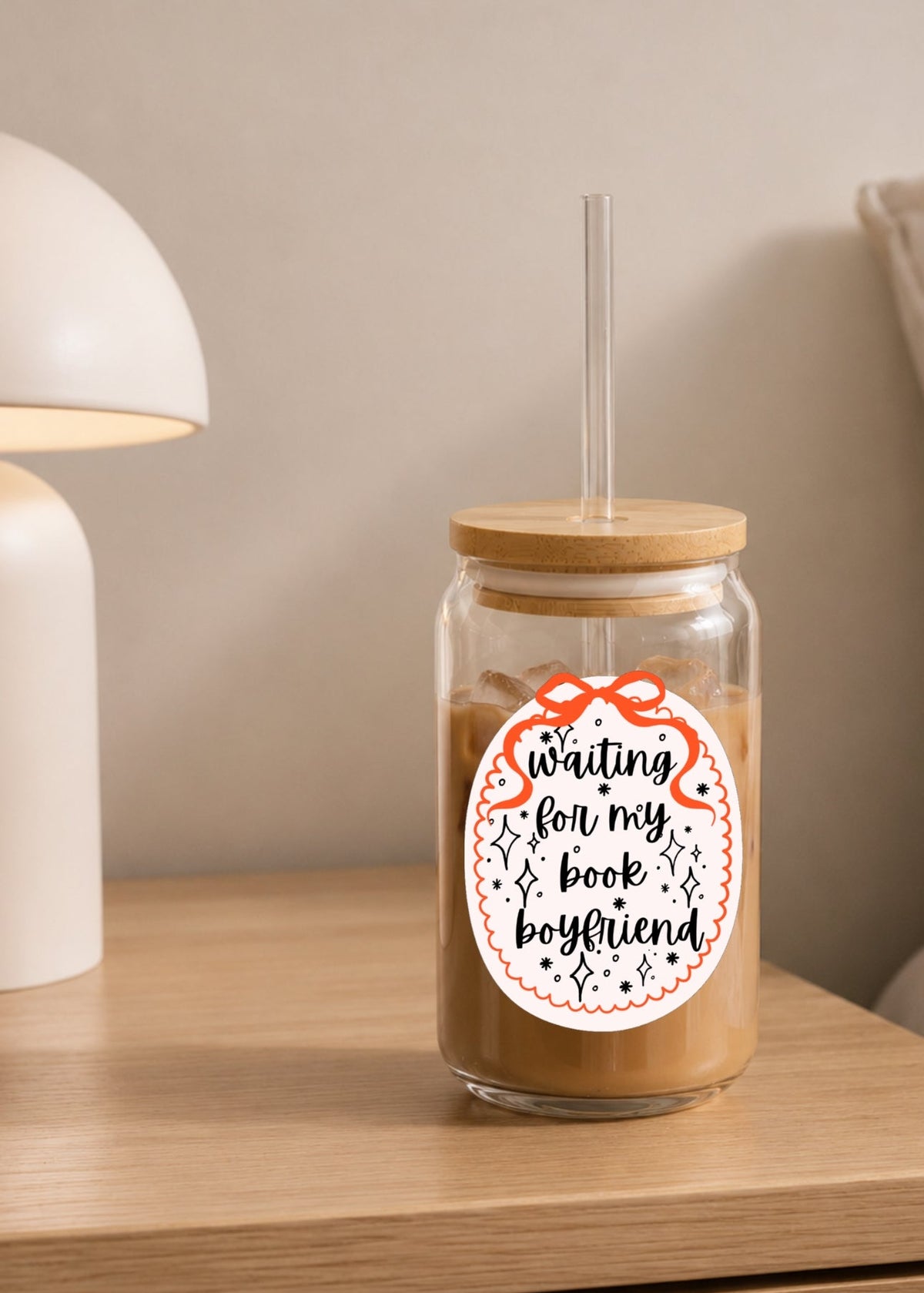 Waiting for my book boyfriend Glass Cup
