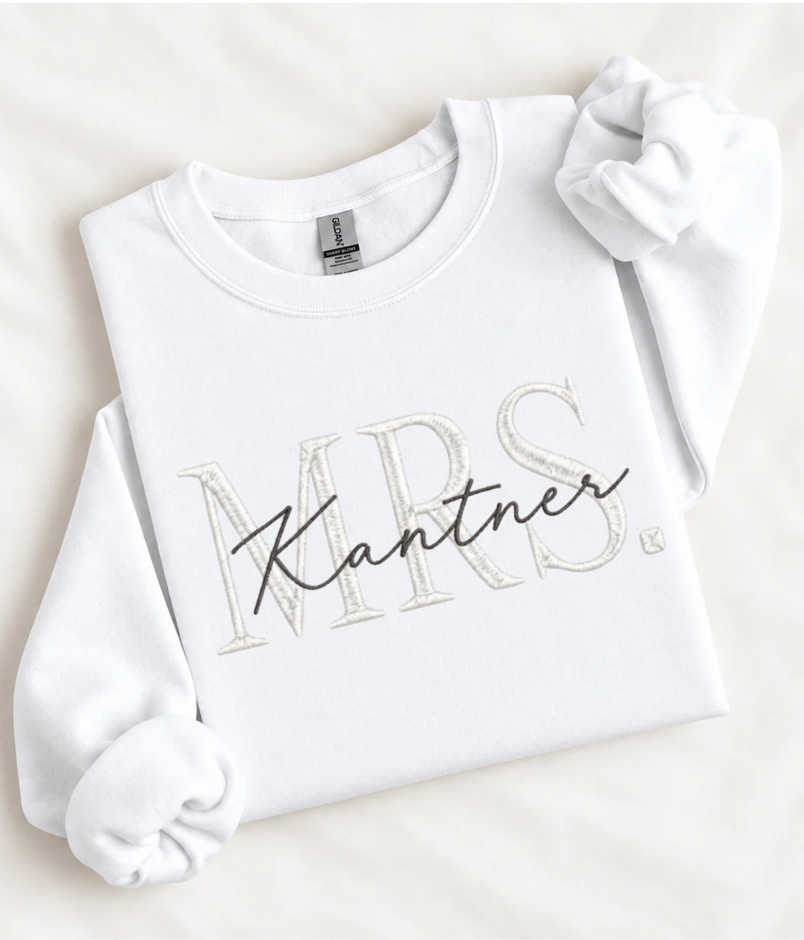 Custom Embroidered Mrs. Sweatshirt